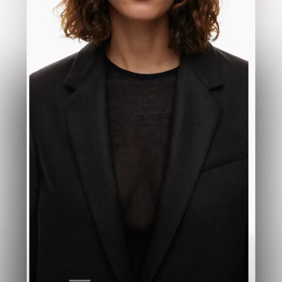 NWT Aritzia Wilfred Generation Blazer in Black City Cashmere Size Small - Picture 4 of 15